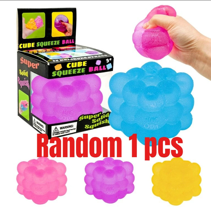 2026 New Pinch Candy Jellyfish Flow Pattern Cube Slow Rebound Stress Relief Maltose Pinch Stress Relief Toy Children'S Gift