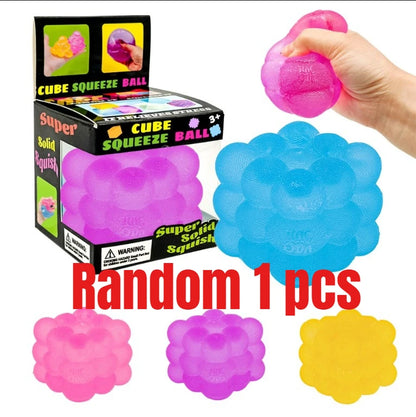 2026 New Pinch Candy Jellyfish Flow Pattern Cube Slow Rebound Stress Relief Maltose Pinch Stress Relief Toy Children'S Gift