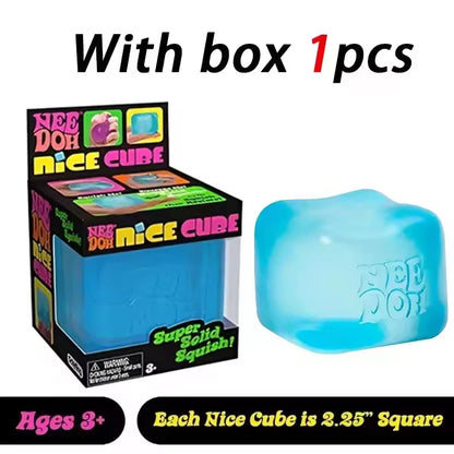 Schylling Needoh Nice Cube Sensory Squeeze Toy with Super Solid Squish Stress Relief Anxiety Sensory Tool Stress Reliever Toys