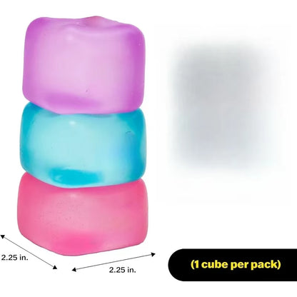Squeeze Toy with Super Solid Squish Fidget Toy Stress Relief Soft Silicone Squeeze Fun for Adults Kids - 2.25" Cube