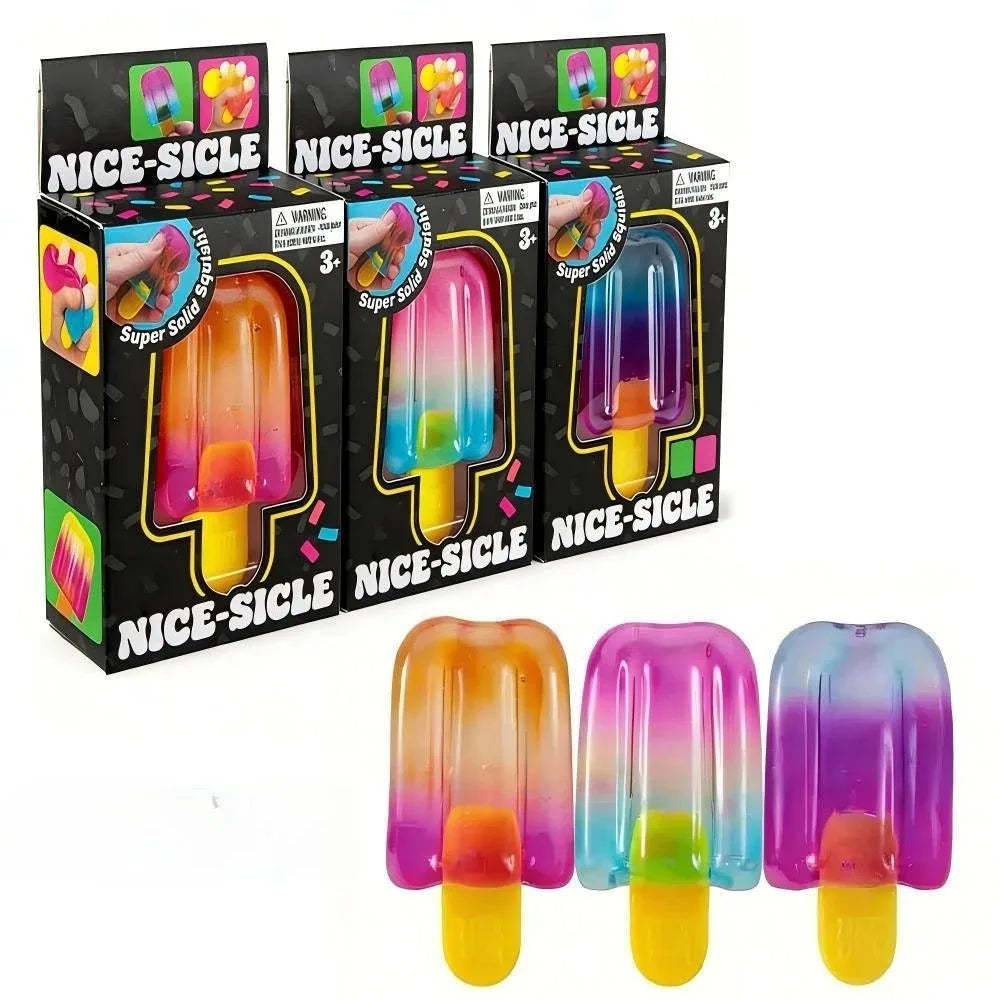 Schylling Needoh Nice Cube Sensory Nice-Sicle Stress Relief Squishy Cube Anti-Anxiety Squeeze Object for Focus ADHD Population