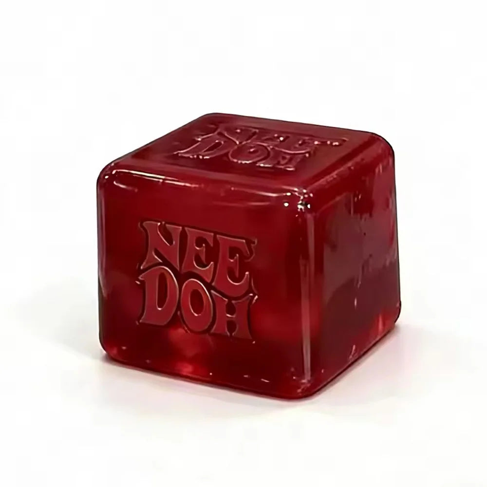 Schylling Needoh Nice Cube Sensory Squeeze Toy with Super Solid Squish Stress Relief Anxiety Sensory Tool Stress Reliever Toys
