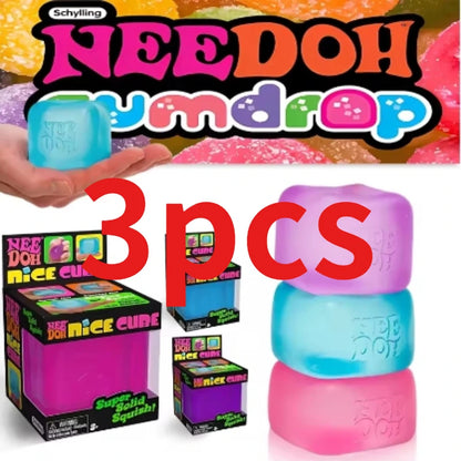 3Pcs Newneedoh Concentration, Sensory Desk Cube for Adults and Kids Nice Sensory Cube, Anti-Stress Tool for Anxiety And