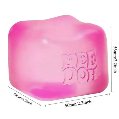Needoh Nice Cube Antistress Sensoriale, Giocattolo per Ansia E Concentrazione, Cubo Sensoriale Da Scrivania per Adulti E Bambini