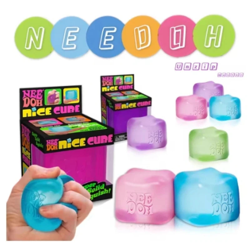 3Pcs Newneedoh Concentration, Sensory Desk Cube for Adults and Kids Nice Sensory Cube, Anti-Stress Tool for Anxiety And