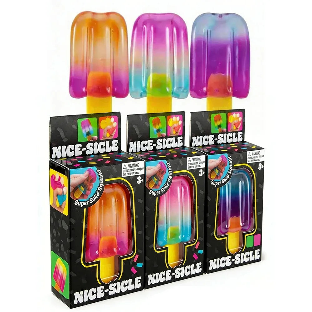 Schylling Needoh Nice Cube Sensory Nice-Sicle Stress Relief Squishy Cube Anti-Anxiety Squeeze Object for Focus ADHD Population