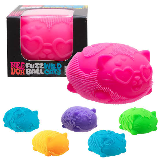 Needoh Fuzz Ball Wild Cats Stress Ball [1 RANDOM Color]